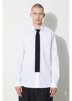 Neil Barrett koszula SLIM BOLT COLLAR DETAIL męska kolor biały slim z kołnierzykiem klasycznym NBV6CM170C.V000S.100 ze sklepu PRM w kategorii Koszule męskie - zdjęcie 166979456