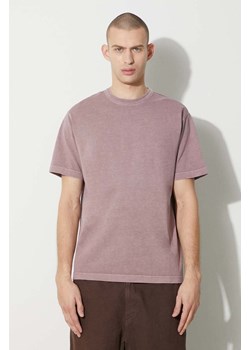 Carhartt WIP t-shirt bawełniany S/S Taos T-Shirt męski kolor różowy gładki I032847.1XFGD ze sklepu PRM w kategorii T-shirty męskie - zdjęcie 166979519