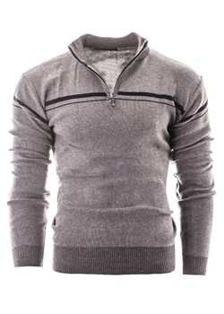 Ciepłe Sweter męski MQ196 - antracyt ze sklepu Risardi w kategorii Swetry męskie - zdjęcie 166982357