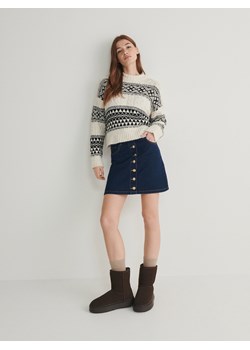 Reserved - Sweter o warkoczowym splocie - wielobarwny ze sklepu Reserved w kategorii Swetry damskie - zdjęcie 166982698