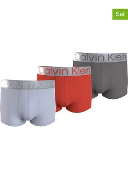 CALVIN KLEIN UNDERWEAR Bokserki (3 pary) w kolorze szarym, czerwonym i błękitnym ze sklepu Limango Polska w kategorii Majtki męskie - zdjęcie 166984496