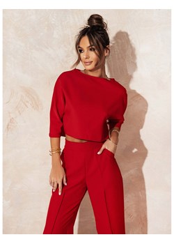 Elegancki komplet ze spodniami JASIRA - czerwony ze sklepu magmac.pl w kategorii Komplety i garnitury damskie - zdjęcie 166984598