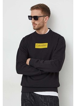 Calvin Klein bluza bawełniana męska kolor czarny z aplikacją ze sklepu ANSWEAR.com w kategorii Bluzy męskie - zdjęcie 166985398