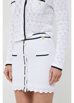 Twinset spódnica kolor biały mini rozkloszowana ze sklepu ANSWEAR.com w kategorii Spódnice - zdjęcie 166985707