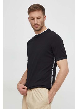 Karl Lagerfeld t-shirt męski kolor czarny z aplikacją ze sklepu ANSWEAR.com w kategorii T-shirty męskie - zdjęcie 166986019