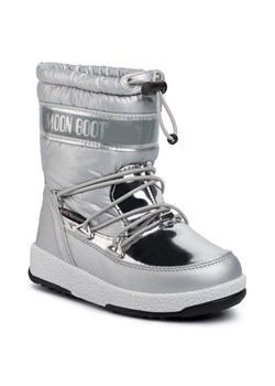Śniegowce Moon Boot Girl Soft Wp 34051700003 Silver ze sklepu eobuwie.pl w kategorii Buty zimowe dziecięce - zdjęcie 166988878