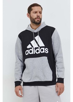 adidas bluza męska kolor czarny z kapturem wzorzysta IN0628 ze sklepu ANSWEAR.com w kategorii Bluzy męskie - zdjęcie 166991079