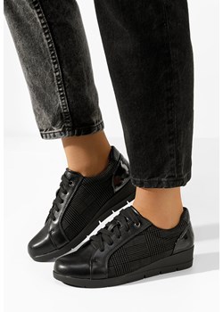 Czarne sneakersy damskie Liomesa ze sklepu Zapatos w kategorii Buty sportowe damskie - zdjęcie 166991178