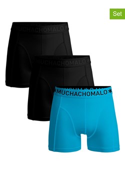 Muchachomalo Bokserki (3 pary) w kolorze czarnym i turkusowym ze sklepu Limango Polska w kategorii Majtki męskie - zdjęcie 167000168