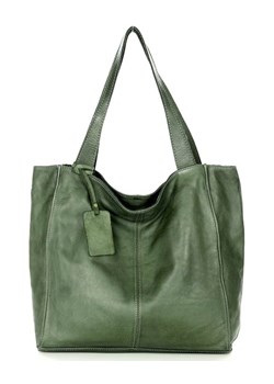 MARCO MAZZINI Torebka miejski shopper bag skóra naturalna handmade zielony ze sklepu Verostilo w kategorii Torby Shopper bag - zdjęcie 167335818