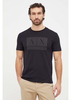 Armani Exchange t-shirt bawełniany męski kolor czarny z nadrukiem 3DZTCE ZJ3VZ ze sklepu ANSWEAR.com w kategorii T-shirty męskie - zdjęcie 167339667