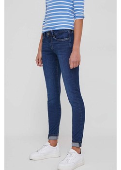 Pepe Jeans jeansy damskie kolor granatowy ze sklepu ANSWEAR.com w kategorii Jeansy damskie - zdjęcie 167347945