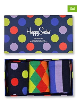 Happy Socks 3-częściowy zestaw prezentowy ze wzorem ze sklepu Limango Polska w kategorii Skarpetki męskie - zdjęcie 167351449