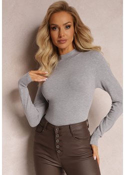 Szary Sweter z Golfem o Klasycznym Fasonie Nibracca ze sklepu Renee odzież w kategorii Swetry damskie - zdjęcie 167357207