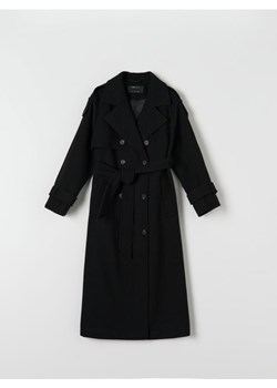Sinsay - Klasyczny płaszcz dwurzędowy - czarny ze sklepu Sinsay w kategorii Płaszcze damskie - zdjęcie 167360788