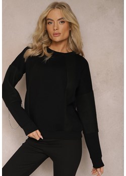 Czarna Bawełniana Bluza z Łańcuszkiem Eleutia ze sklepu Renee odzież w kategorii Bluzy damskie - zdjęcie 167367756