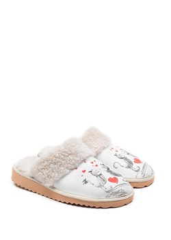 Goby Kapcie w kolorze białym ze wzorem ze sklepu Limango Polska w kategorii Kapcie damskie - zdjęcie 167370438
