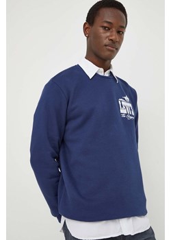 Levi&apos;s bluza męska kolor granatowy z nadrukiem ze sklepu ANSWEAR.com w kategorii Bluzy męskie - zdjęcie 167375447