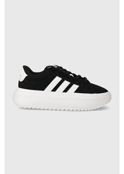 adidas sneakersy skórzane GRAND COURT kolor czarny ze sklepu ANSWEAR.com w kategorii Buty sportowe damskie - zdjęcie 167375528