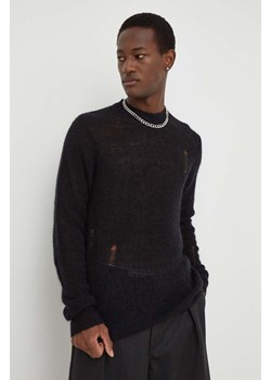 Won Hundred sweter wełniany męski kolor czarny lekki 2704-11081 ze sklepu ANSWEAR.com w kategorii Swetry męskie - zdjęcie 167376009