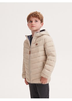 Reserved - Pikowana kurtka z kapturem - beżowy ze sklepu Reserved w kategorii Kurtki chłopięce - zdjęcie 167383299