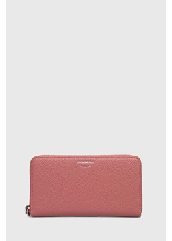 Emporio Armani portfel damski kolor różowy Y3H168 YVZ7E ze sklepu ANSWEAR.com w kategorii Portfele damskie - zdjęcie 167387259