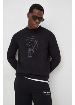 Karl Lagerfeld bluza kolor czarny z aplikacją ze sklepu ANSWEAR.com w kategorii Bluzy męskie - zdjęcie 167387435