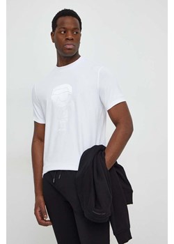 Karl Lagerfeld t-shirt męski kolor biały z aplikacją ze sklepu ANSWEAR.com w kategorii T-shirty męskie - zdjęcie 167387557