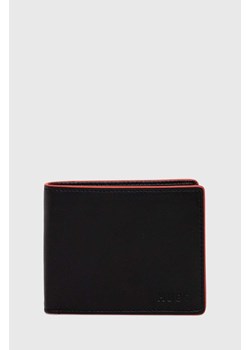 HUGO portfel skórzany męski kolor czarny ze sklepu ANSWEAR.com w kategorii Portfele męskie - zdjęcie 167391796