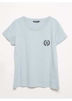 Koszulka damska z haftem na piersi błękitna Catterta 400 ze sklepu Big Star w kategorii Bluzki damskie - zdjęcie 167392526