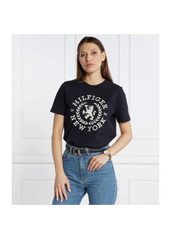 Tommy Hilfiger T-shirt REG CREST C-NK TEE SS | Regular Fit ze sklepu Gomez Fashion Store w kategorii Bluzki damskie - zdjęcie 167402519