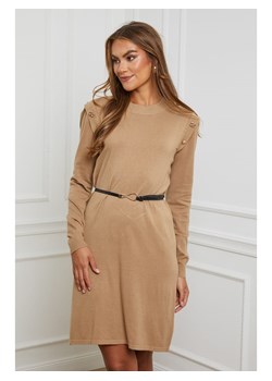 Soft Cashmere Sukienka dzianinowa w kolorze jasnobrązowym ze sklepu Limango Polska w kategorii Sukienki - zdjęcie 167405605