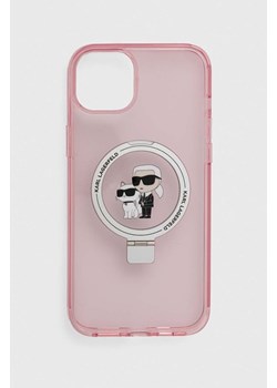 Karl Lagerfeld etui na telefon iPhone 15 Plus / 14 Plus 6.7&apos;&apos; kolor różowy ze sklepu ANSWEAR.com w kategorii Etui - zdjęcie 167408775