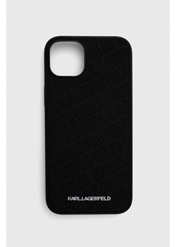 Karl Lagerfeld etui na telefon iPhone 15 Plus / 14 Plus 6.7&apos;&apos; kolor czarny ze sklepu ANSWEAR.com w kategorii Etui - zdjęcie 167408808