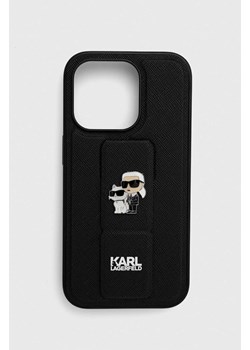 Karl Lagerfeld etui na telefon iPhone 14 Pro 6.1&apos;&apos; kolor czarny ze sklepu ANSWEAR.com w kategorii Etui - zdjęcie 167408926