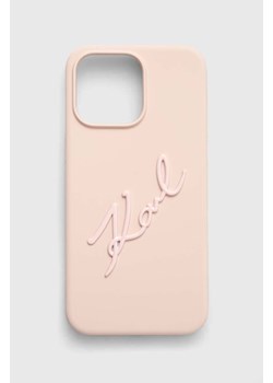 Karl Lagerfeld etui na telefon iPhone 15 Pro Max 6.7&apos;&apos; kolor różowy ze sklepu ANSWEAR.com w kategorii Etui - zdjęcie 167409028