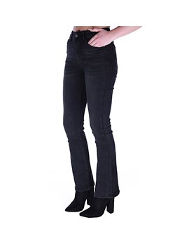 Jeansowe czarne spodnie damskie dzwony M'Sara /H UB726 L600/ ze sklepu Pantofelek24.pl w kategorii Jeansy damskie - zdjęcie 167420117