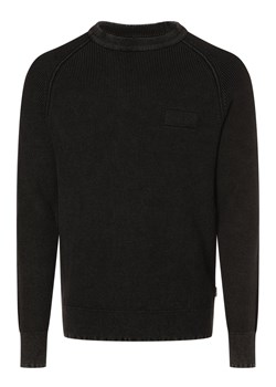 Jack & Jones Sweter męski Mężczyźni Bawełna czarny jednolity ze sklepu vangraaf w kategorii Swetry męskie - zdjęcie 167424999