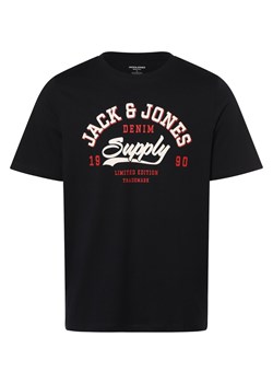 Jack & Jones T-shirt męski Mężczyźni Bawełna granatowy jednolity ze sklepu vangraaf w kategorii T-shirty męskie - zdjęcie 167425005