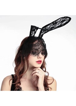 Koronkowa maska z uszami królika - Czarny / Uniwersalny ze sklepu Lovita.pl w kategorii Akcesoria do bielizny - zdjęcie 167428625