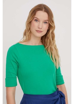 Lauren Ralph Lauren t-shirt damski kolor zielony ze sklepu ANSWEAR.com w kategorii Bluzki damskie - zdjęcie 167431568