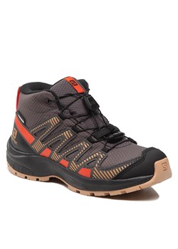 Trekkingi Salomon Xa Pro V8 Mid Cswp J 417285 09 W0 Szary ze sklepu eobuwie.pl w kategorii Buty trekkingowe dziecięce - zdjęcie 167432398