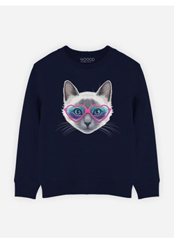 WOOOP Bluza &quot;Kitty Sunglasses&quot; w kolorze granatowym ze sklepu Limango Polska w kategorii Bluzy chłopięce - zdjęcie 167453117