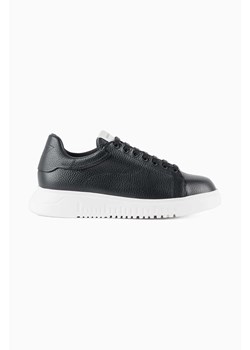 Emporio Armani sneakersy skórzane kolor czarny X4X264 XF768 00002 ze sklepu ANSWEAR.com w kategorii Buty sportowe męskie - zdjęcie 167461687