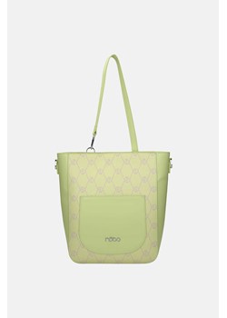 Zielona shopperka Nobo z monogramem ze sklepu NOBOBAGS.COM w kategorii Torby Shopper bag - zdjęcie 167462755