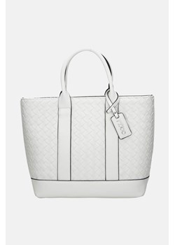 Biała shopperka NOBO z plecionką ze sklepu NOBOBAGS.COM w kategorii Torby Shopper bag - zdjęcie 167463028