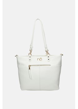 Biała, dwukomorowa shopperka Nobo kolorowym paskiem ze sklepu NOBOBAGS.COM w kategorii Torby Shopper bag - zdjęcie 167463525