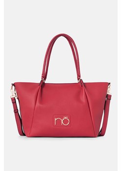 Damska torebka shopperka Nobo z plecionymi rączkami, czerwona ze sklepu NOBOBAGS.COM w kategorii Torby Shopper bag - zdjęcie 167463805