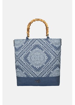 Tekstylna shopperka z motywem bandany - niebieska ze sklepu NOBOBAGS.COM w kategorii Torby Shopper bag - zdjęcie 167464136