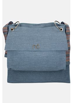 Podwójna torebka na ramię Nobo z taśmą niebieska ze sklepu NOBOBAGS.COM w kategorii Torby Shopper bag - zdjęcie 167464238